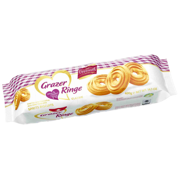 Coppenrath "Grazer Ringe" Shortbread Cookies, 14.1 oz