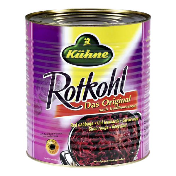 Kuehne German Red Cabbage in Food Service Bulk Tin, 22 lbs