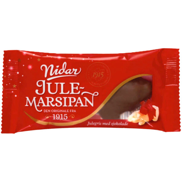 Nidar "Marsipangris met sjokolade" Norwegian Chocolate Marzipan Pig, 60g