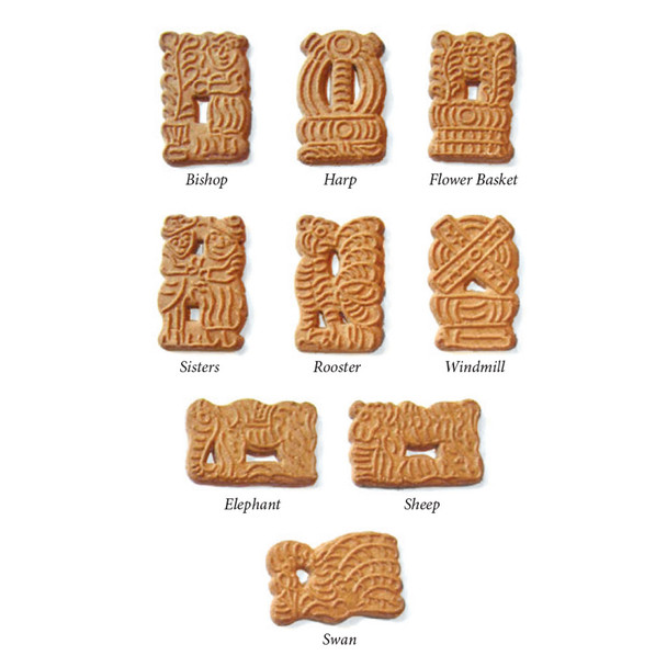 Hermann Traditional Spekulatius Windmill Cookies, Assorted Shapes, 14.1 oz