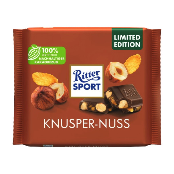 Ritter Sport Milk Chocolate with Hazelnuts and Corn Flakes - 3.5
