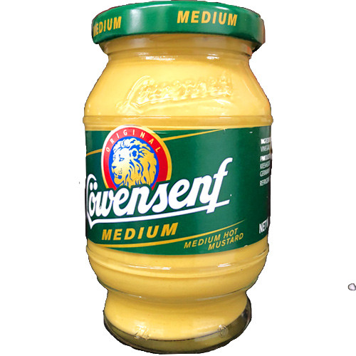 Loewensenf Medium Hot Duesseldorf Mustard, 8.4 oz.