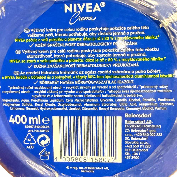 Nivea German Hand Creme 400 ml