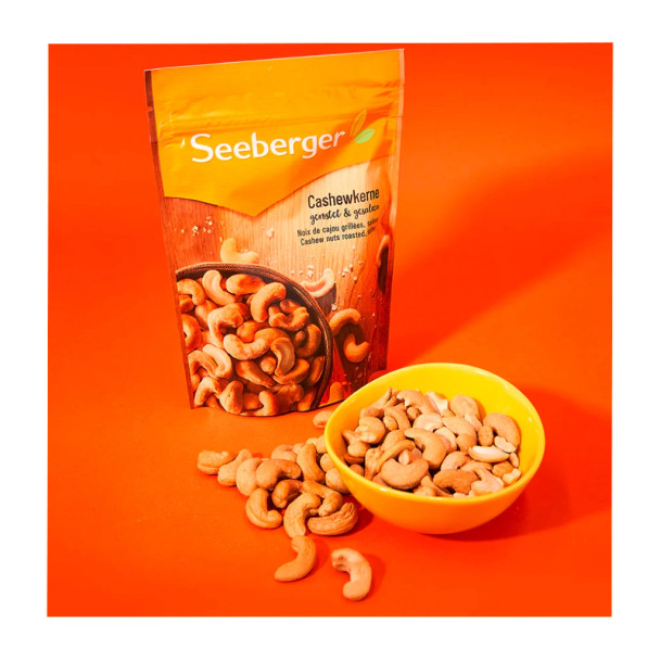 Seeberger Roasted Cashews, Natural Snack, 150g (5.3oz)