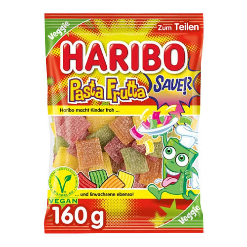 Haribo "Pasta Frutta“ Sour Gummy, 150g - Made in Germany