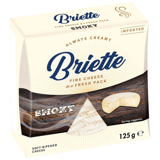 Briette "Smoked" Double Cream Bavarian Brie, 4.4 oz