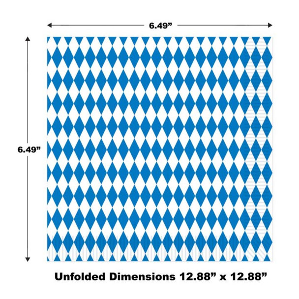 The Taste of Germany "Blue White" Bavarian Dinner Napkins (16/pkg)