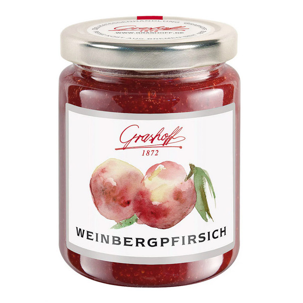 Grashoff Premium Vineyard Peach Preserves, 250g