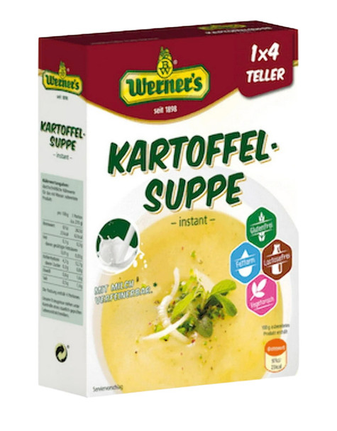 Werners Instant German Potato Soup Mix, 4 Portions