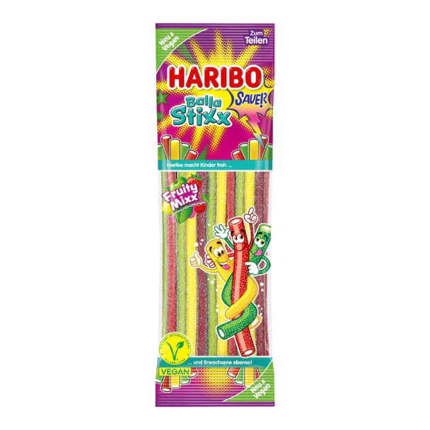 Haribo Sour Fruity Mix Balla Stixx Candy