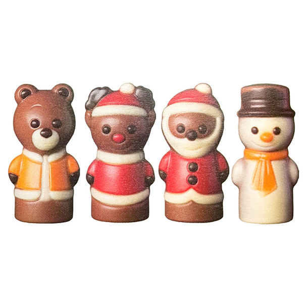 Weibler German Chocolate Christmas Figures, individually packed, solid chocolate, 1pc, .10g