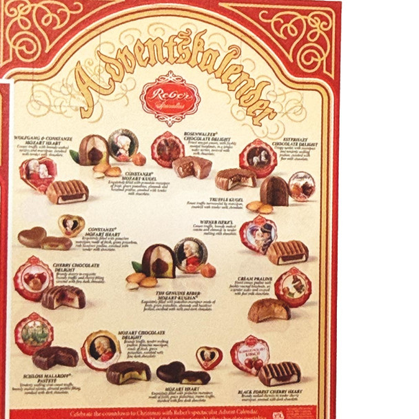 Reber "Santa's Masterpiece" Assorted Mozart Truffles Advent Calendar, 22.9 oz