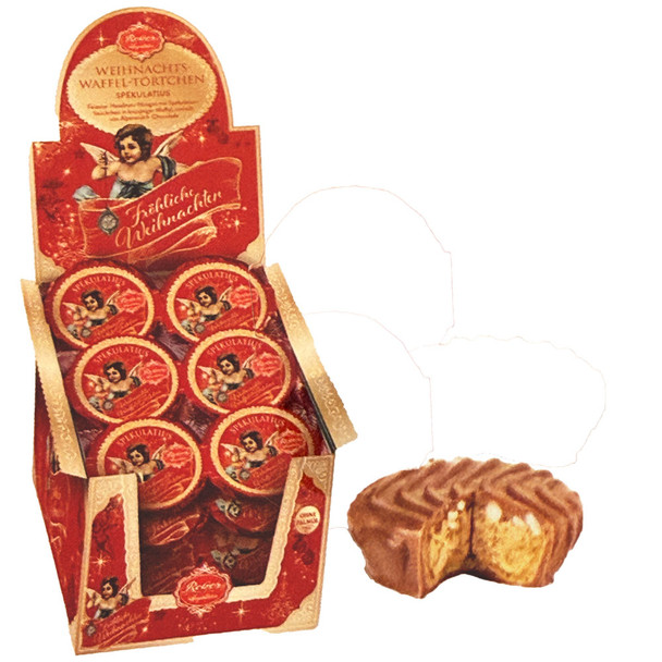 Reber "Spekulatius Törtchen" Chocolate Covered Nougat-Speculoos Tartlet ,  1.1 oz.