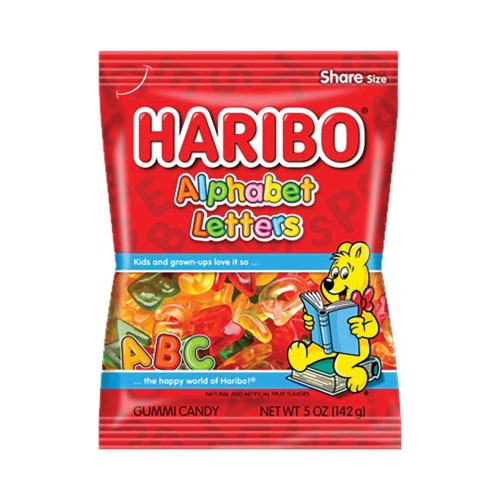 Haribo Alphabets Gummies in Bag