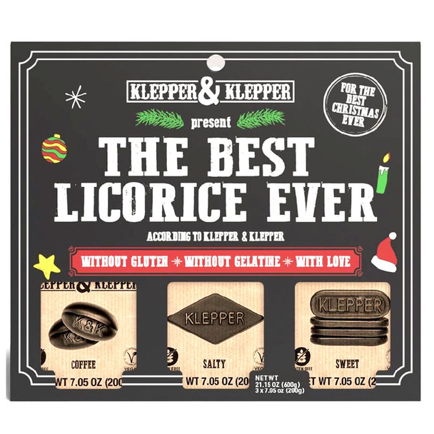 Klepper & Klepper Dutch Licorice Variety Gift Box, 3 flavors, 21 oz