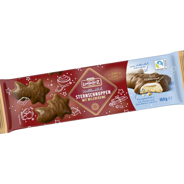 Lambertz Aachen "Sternschnuppen" Chocolate Cream Cookies, 160g