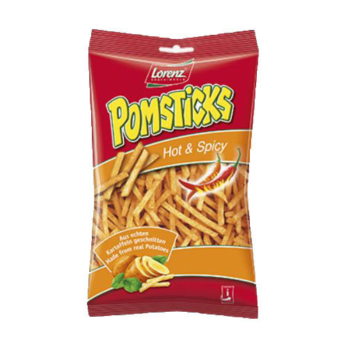 Lorenz Pomsticks Hot & Spicy in Bag 3.5 oz - DEAL