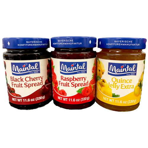 Maintal "Black-Red-Golden" Premium Fruit Preserves, 3 pack - SPECIAL PRICE