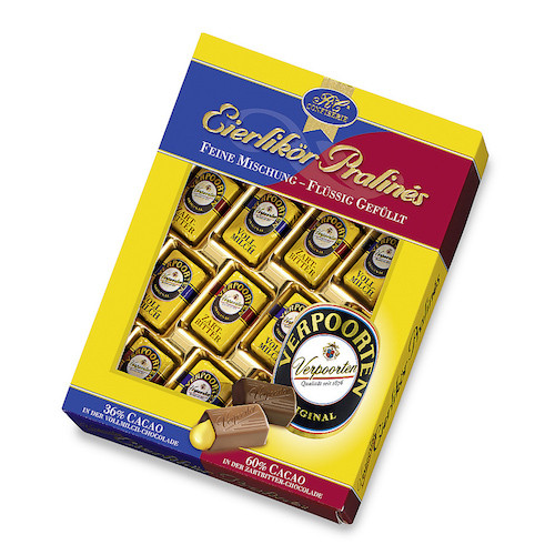 Verpoorten Milk and Dark Chocolate Pralines with Verpoorten Eggnogg Brandy 5.6 oz