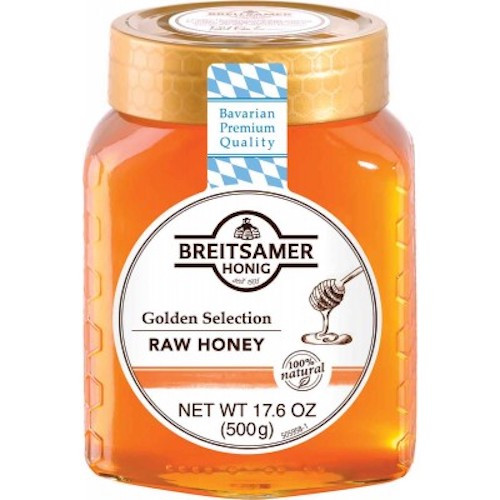 Breitsamer Golden Selection Raw Honey in Jar 17.6 oz
