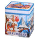 Lebkuchen Schmidt "Christmas Market Dream" Blue Rectangular Tin, Assorted Lebkuchen