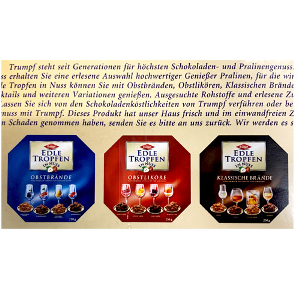 Trumpf "Edle Tropfen in Nuss" Advent Calendar with Brandy Pralines, 10.