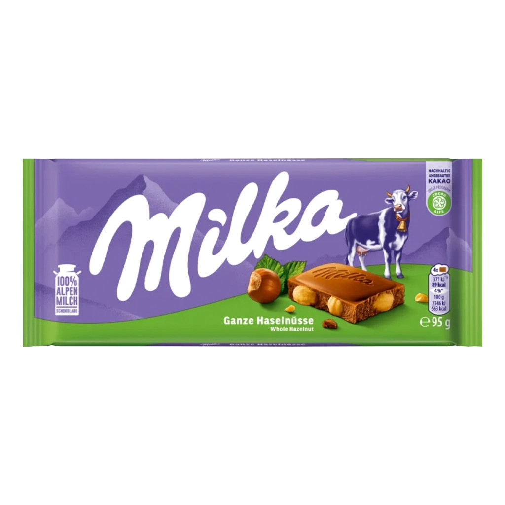 Milka Whole Hazelnut Chocolate Bar