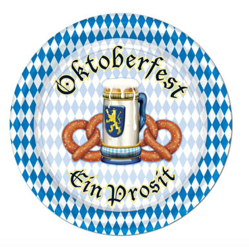 The Taste of Germany Oktoberfest Beer and Pretzel Plate 9 (8/pkg)