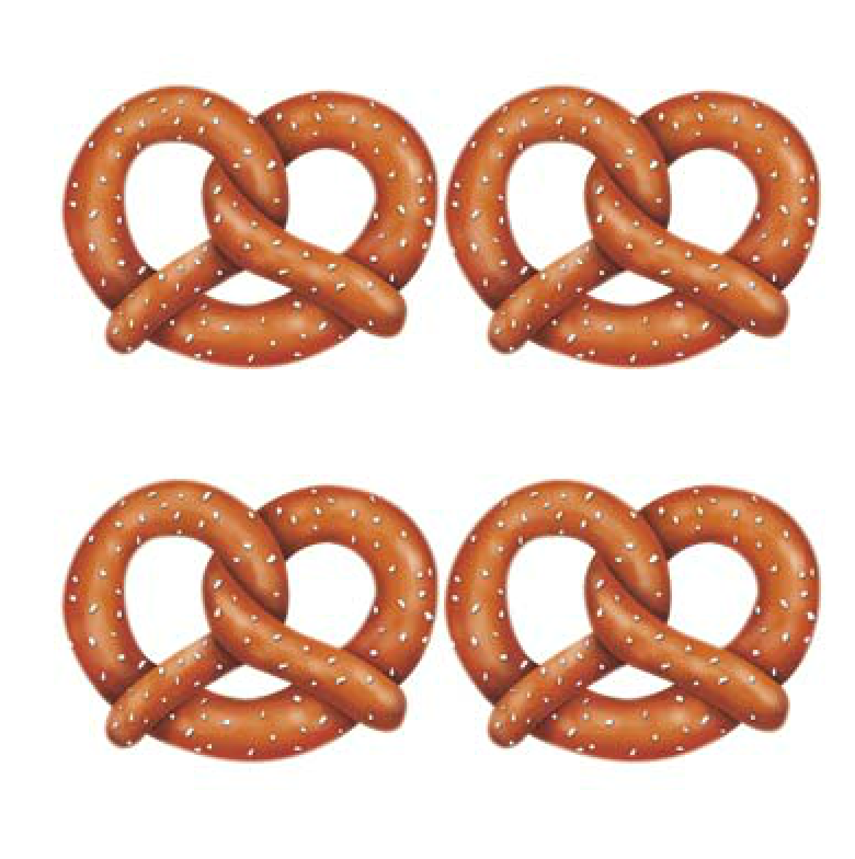 The Taste of Germany  Pretzel Cutouts, 11 in. printed on 2 side,s 4 per pkg