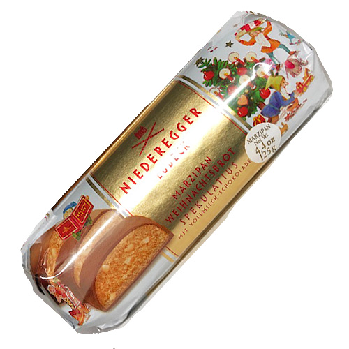 Niederegger Milk Chocolate Covered Marzipan Loaf with Spekulatius Spices 4.4 oz