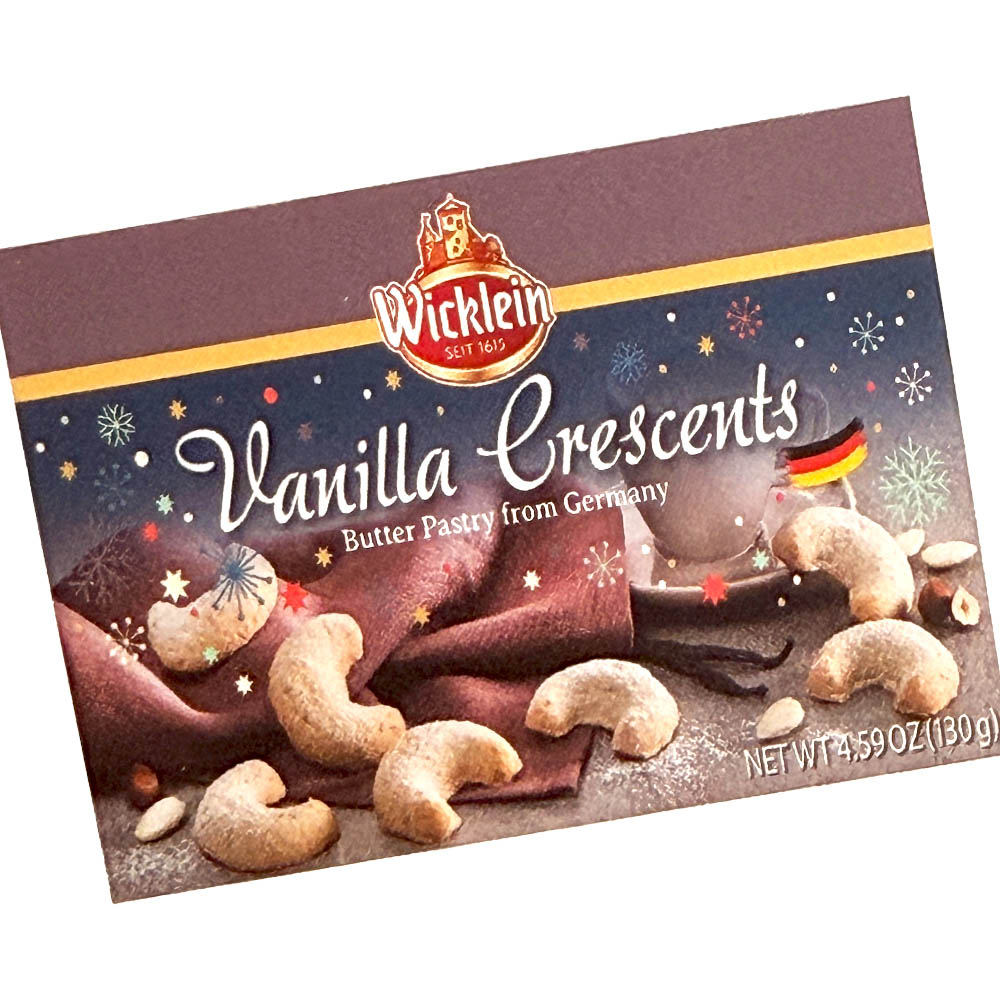 Wicklein "Vanilla Kipferl" Crescent Butter Cookies in Gift Pack 4.6 oz