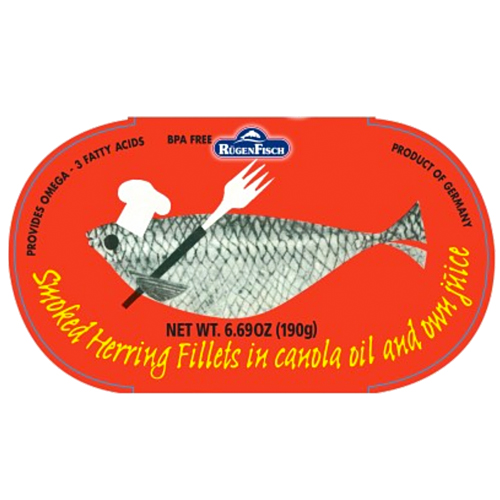 Ruegenfisch Smoked Herring in Canola Oil