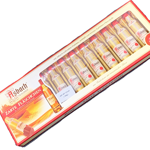 Asbach Brandy in Dark Chocolate Bottles 12pc.