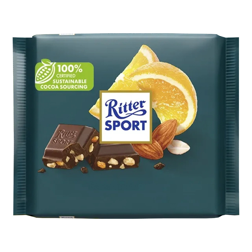 Ritter Sport Dark Chocolate with Almond and Orange