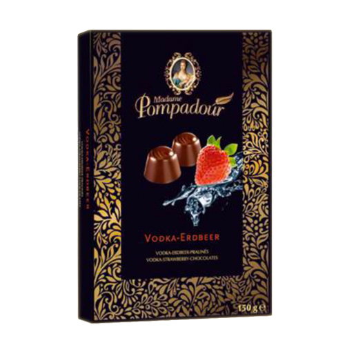 Halloren Madame Pompadour Vodka Strawberry Chocolate Pralines 5.3oz