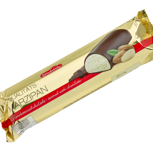 Schluckwerder Luebeck Chocolate-Covererd Marzipan Loaf, Large, 17.5oz. (500 g)