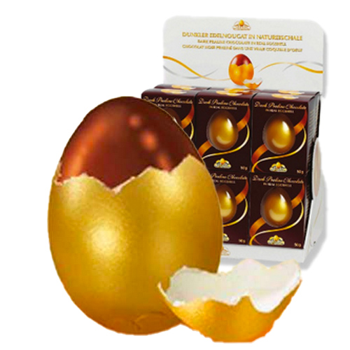 Gut Springenheide Golden Easter Egg Filled With Dark Chocolate Praline, 1.7 oz
