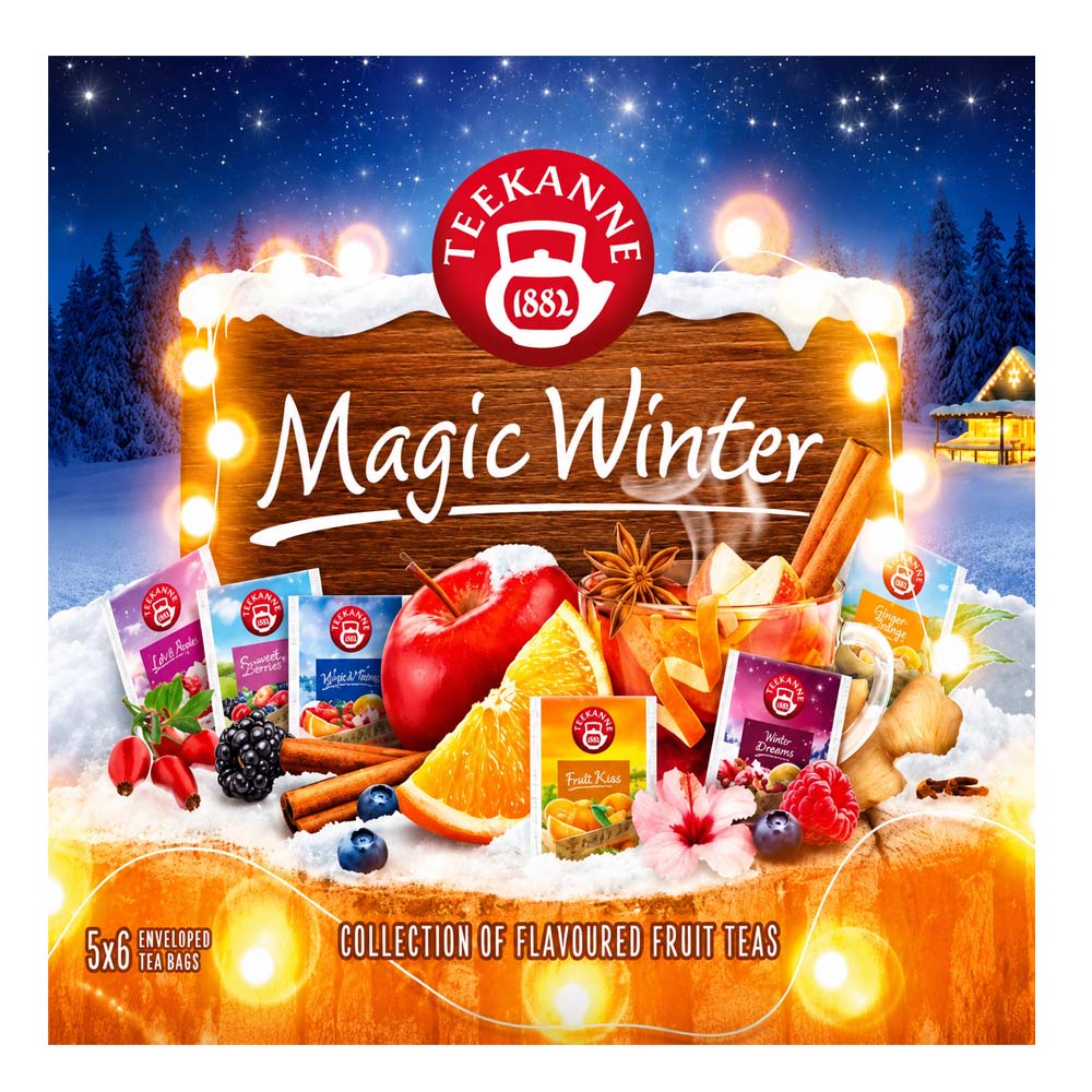 Teekanne Magic Winter Box of 30 Assorted Flavored Tea, 30 bags, 2.43 oz