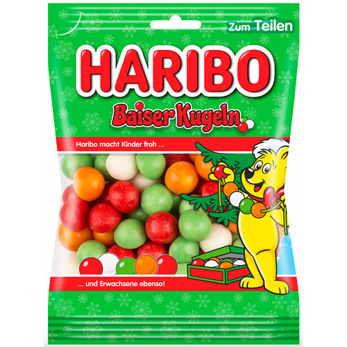 Haribo Christmas Ornament Meringue Balls "Baiser Kugeln", 6.17 oz