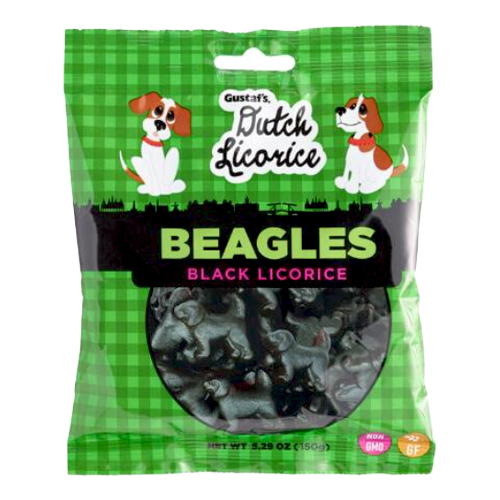 Gustaf's "Beagle" Dutch Soft Black Licorice Candy 5.2 oz.