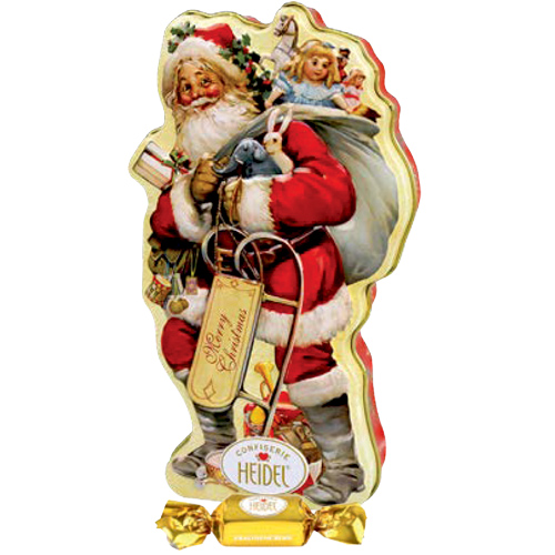 Heidel "Santa Nostalgia" Gift Tin with Chocolates Pralines, 3 oz