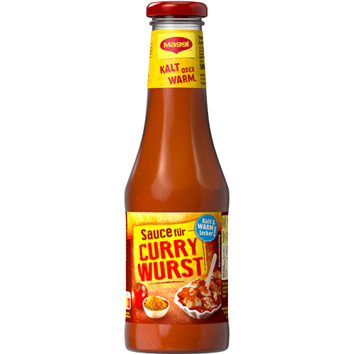 Maggi Sauce for Curry Sausage, glass jar, 16.9 oz