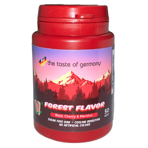 The Taste of Germany "Forest Flavors" Black Cherry & Menthol Chewing Gums, 50pc