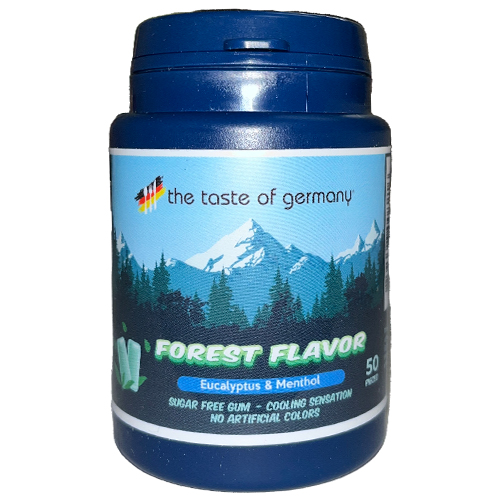 The Taste of Germany "Forest Flavors" Eucalyptus & Menthol Chewing Gums, 50pc