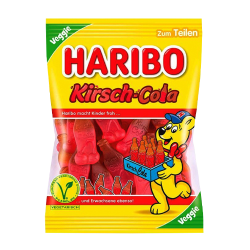 Haribo "Kirsch" Cherry Cola Gummy Candy, 175g - Made in Germany oz