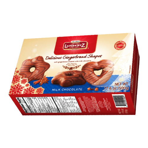 Lambertz Milk Chocolate Lebkuchen Shapes Holiday Box 17.6 oz - The