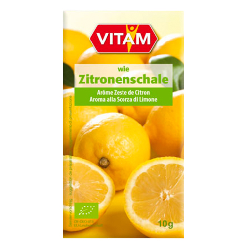 Vitam Organic Lemon Peel Powder, Natural Aroma, Sachet10g
