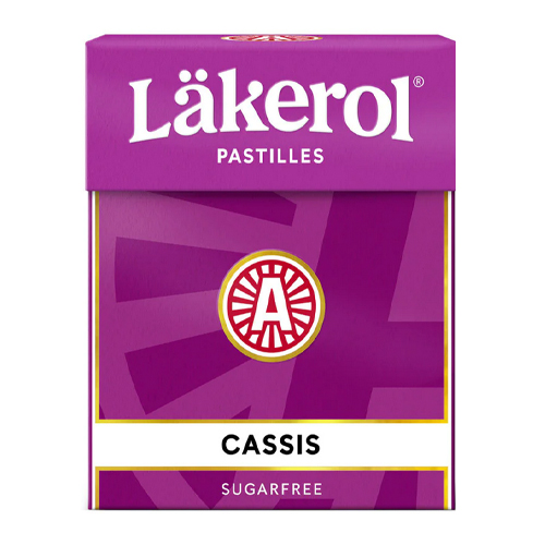 Lakerol Cassis Black Currant Candy Drops, Pocket Pack, 25g