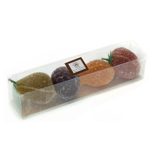 Nirvana Pates De Fruits Jellies (Pear, Black Currant, Pineapple, Clementine) 4pc. in gift box