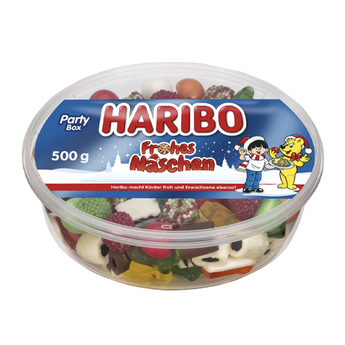 Haribo "Frohes Naschen" German Gummy Treats in Tub, 17.6 oz